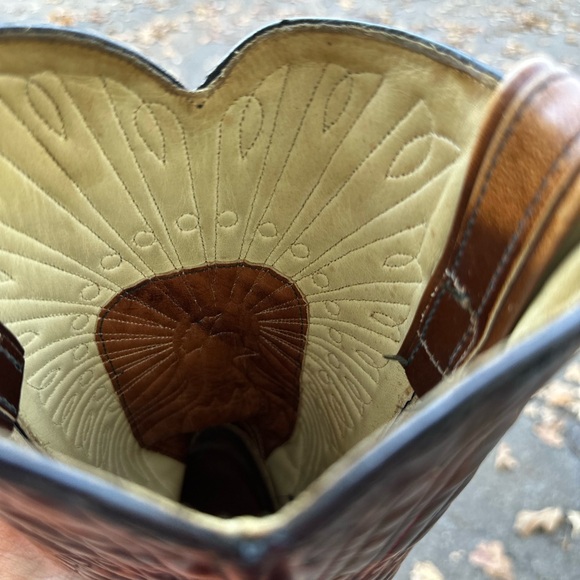 Vintage Texas Brand Made in the USA Cowboy Boots Size 8.5 - Picture 11 of 13